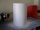 Priming of the dew shield with Rustoleum� white metal primer.