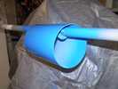 A front end look at the completed dew shield.