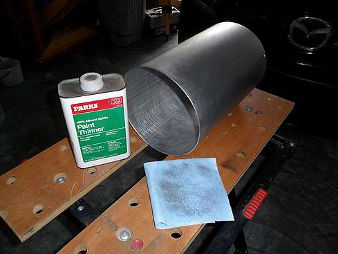 Clean-up of Dew Shield after sanding - 7 (Click to go to page)