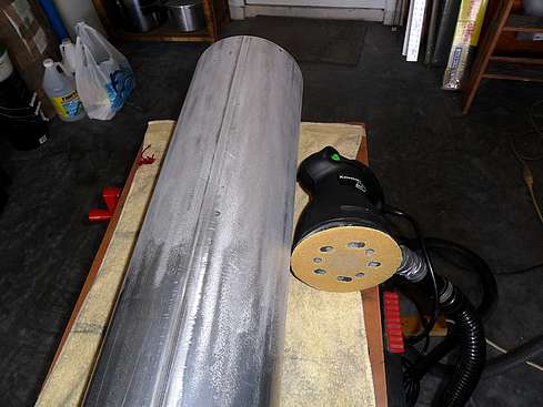 Main Tube sanding with 60-grit sandpaper - 1 (Click to go to page)