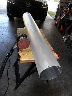 Main Tube sanding with 220-grit sandpaper - 2 (Click to go to page)
