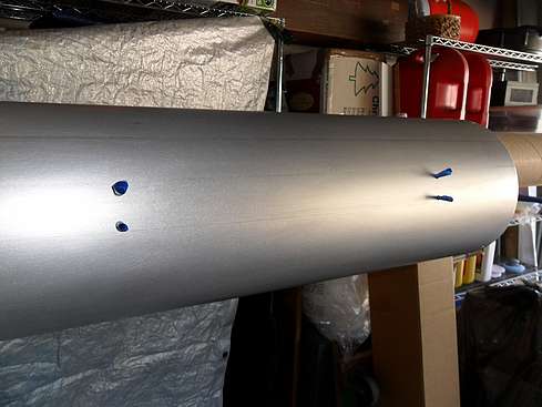 Main Tube hung in preparation to prime - holes plugged - 2 (Click to go to page)