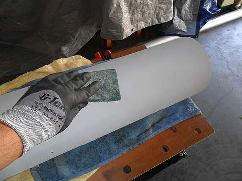 Primed Main Tube light buff sanded with 600-grit - 5 (Click to go to page)