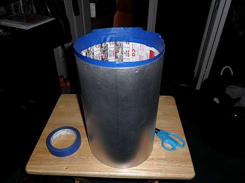 Preparing Dew Shield for priming - masking off internal flocking - 1 (Click to go to page)