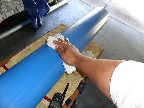 Main Tube being dried off with slightly damp paper towel - 4 (Click to go to page)