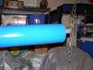 The painted focuser end section of the main tube.