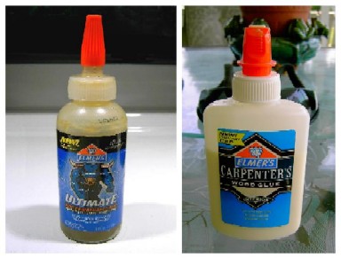 Adhesives to reinforce the wood sections
