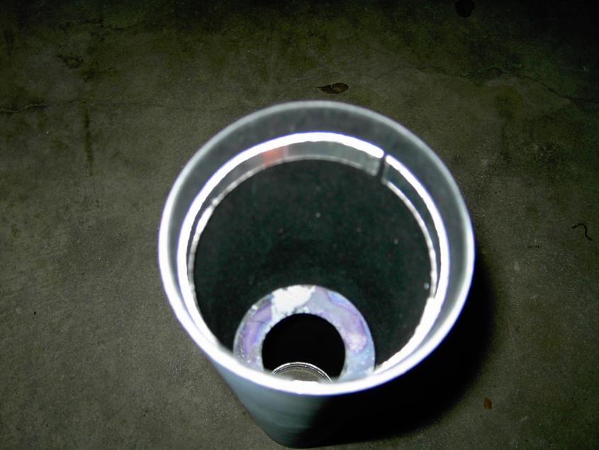 View down the flocked tube from the focuser end.