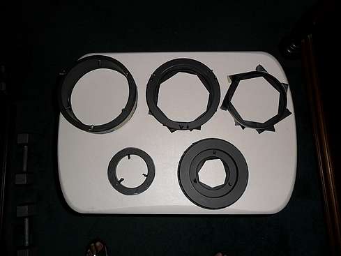 Flocked Objective Cell and Focuser Backplate components - 1 (Click to go to page)
