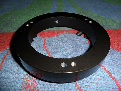 Painted Focuser Backplate Collimation Ring - Close-up (Click to go to page)