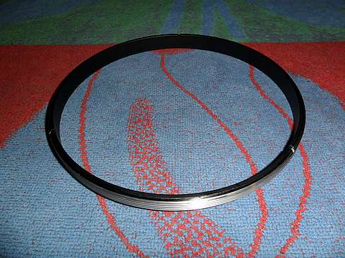 Flocked Front Lens Cell threaded Retaining Ring - Front side (Click to go to page)