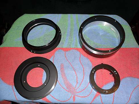Completed Lens Cell and Focuser Backplate components (Click to go to page)