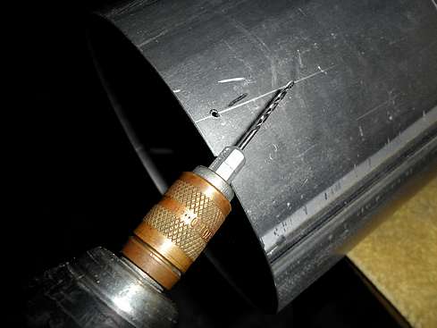 Starter holes drilled in Main Tube to receive Lens Cell - 1 (Click to go to page)