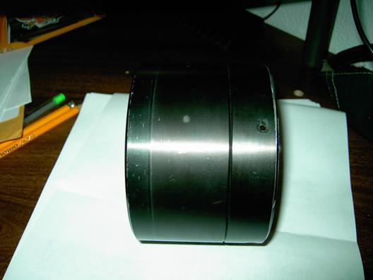 Jaegers 4"-inch f/8.25 Fully-Coated Mounted Achromatic Objective Lens. Side View.