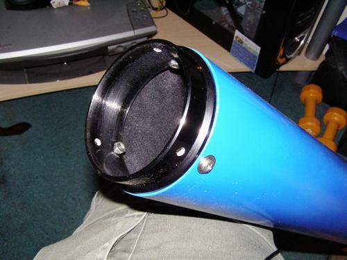 Installation of the Crayford focuser-to-tube adapter.