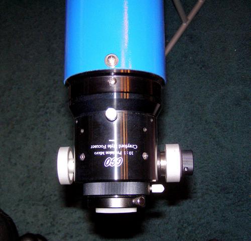 Installed Crayford focuser. (Side View)