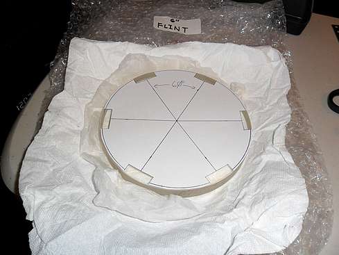 6" inch f/10 Jaegers Objective flint element with spacer template - 22 (Click to go to page)