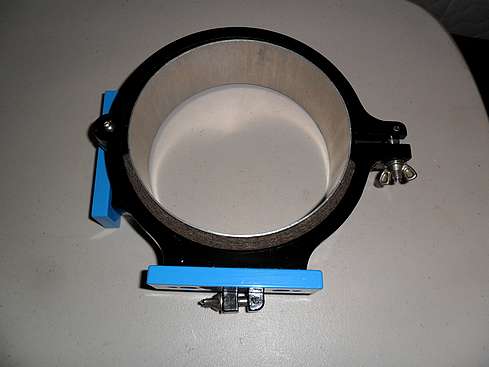 Test fit of Cradle Rings with felt liners around scrap piece of 7" inch tubing - 11 (Click to go to page)