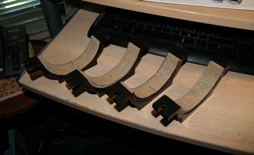 Adhesive backed felt strips applied to cradle ring halves.
