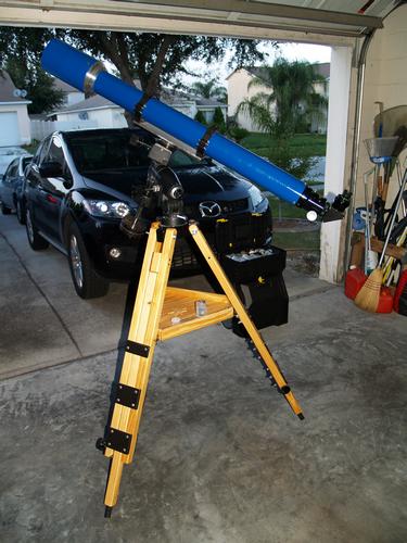 Completed Carton 100mm f/13 "Mary Dawson" refractor. (Right Side)