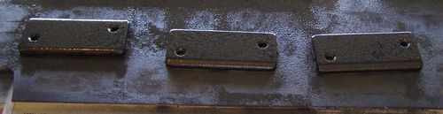 One of the Cradle Rings and Hinge Plates being test fitted.