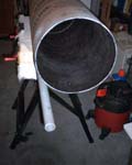 Sonotube-Unsanded Interior Primed and Flocked with Krylon Ultra Flat Black-Back End